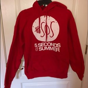 5 Seconds of Summer red hoodie